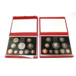 Royal Mint 1997 United Kingdom deluxe proof coin set and 1998 United Kingdom deluxe proof set,