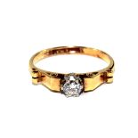 An 18 carat diamond single stone ring