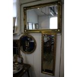 Four various giltwood framed wall mirrors (4)