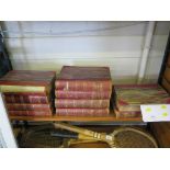 Ten volumes of The Leisure Hour 1876-1885 half leather bound