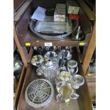 Two trays of silver plate