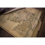 A large map of the County of Southampton by C&J Greenwood dated 1825 and 1826, with a view of