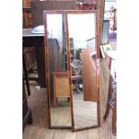 A pair of boxwood strung rectangular wall mirrors, 91.5cm x 24.5cm