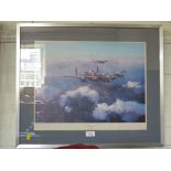 After Robert Taylor 'Lancaster' Lithographic print Signed in pencil by Leonard Cheshire 34.5cm x
