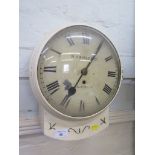 A Victorian painted drop dial wall clock, the painted dial inscribed H. Fairly & Co, London with