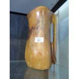 Alexandre Noll (French 1890-1970) 1950's olive wood hand sculptured pitcher jug 27cm high 16cm