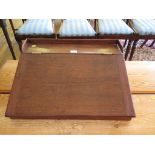 A Victorian mahogany desk top writing slope, with two frieze drawers, 76 x 65 cm