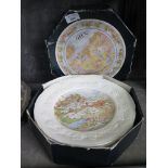 A 1950's boxed set of six Gien plates