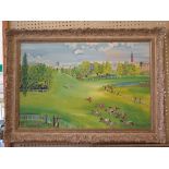 John Myatt after Raoul Dufy The Racecourse at Longchamps Limited edition Atelier canvas Signed by