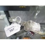 A Dutch 835 cast silver caddy spoon