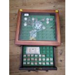 A collection of Danbury mint uncirculated quarters in original display case