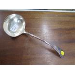 A silver plated ladle