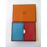 A Hermes boxed set of bridge playing cards
