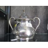 An Elkington silver plated two handled trophy cup inscribed Ellan Vannin. Ellan Vannin an iron