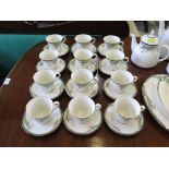 Royal Doulton Vogue Collection Awakening pattern tea and dinner service, including teapot, coffee