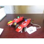 A 1960's Triang Scaletrix Lotus and a Cooper Austin, models cars