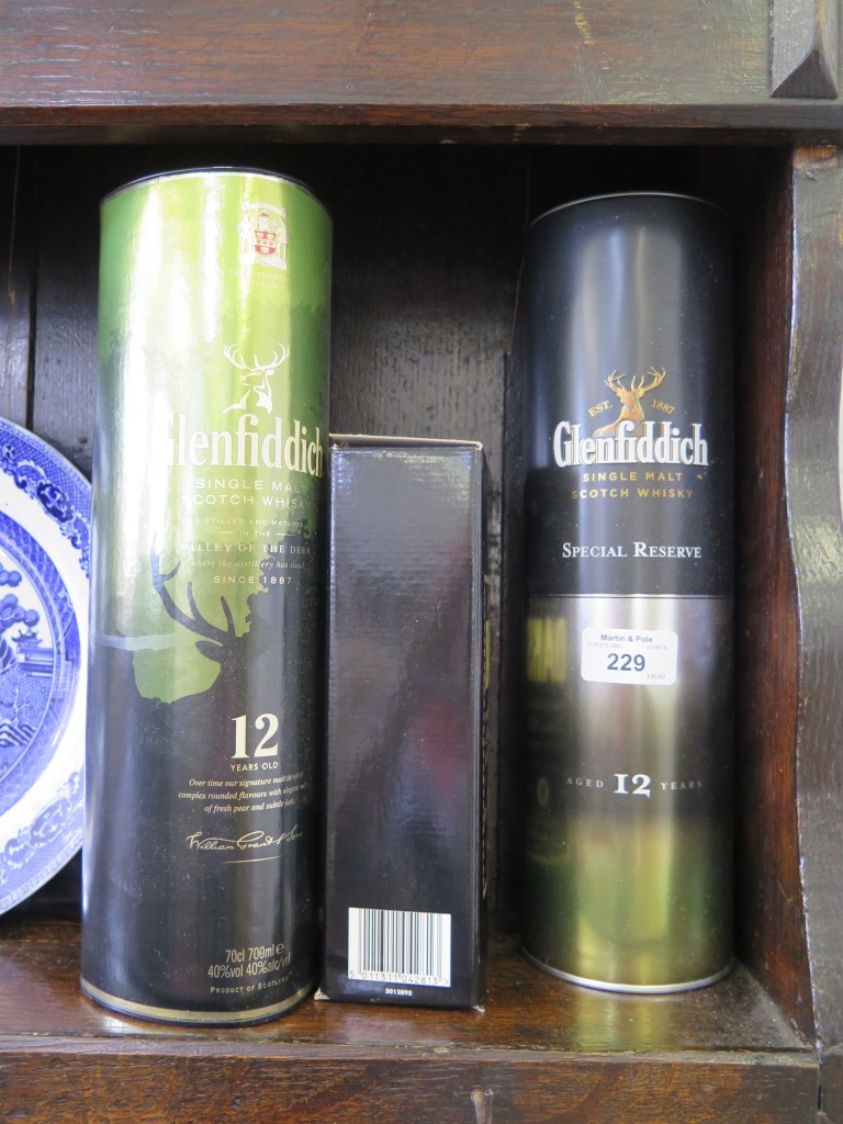 A Daks limited edition Millenium deluxe Malt Scotch Whisky, 50cl 204/1300: a bottle of Genfiddich 12