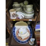 An Edwardian floral tea service monogrammed SP, various commemorative wares and other china
