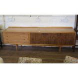 An Archie Shine rosewood 'Hamilton' sideboard, designed by Robert Heritage, the four fitted fluted