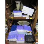 Various Wedgwood Wild Strawberry and Rose pattern china boxes and dishes, in original boxes and