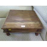 A square Indian low table, 44cm square