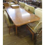 An Archie Shine rosewood dining table designed by Robert Heritage, 181cm x 89cm with two extra
