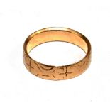 A 22 carat gold wedding ring