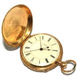 An 18 carat key wind pocket watch by Stephen Houghton Scotland Road, Liverpool