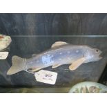 A Bing & Grondahl figure of a trout, B&G mark no.1803, 22,5cm long