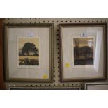 David Beattie Growing Summer no 111/150 and This Moment 74/150 Pair of signed etchings 17cm x 13cm