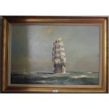 D. Pears A tall mast ship in full sail Oil on canvas, signed 50cm x 76cm