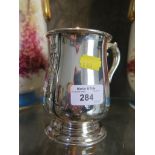 A good silver plated pint tankard by Harrison Brothers and Howson of Sheffield commemorating Queen
