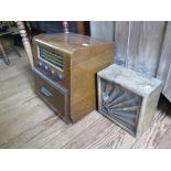 A walnut cased Westminster Radiogram model no. S.C.t. 252 and an Ormond speaker, as found