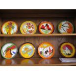 Eight Wedgwood Clarice Cliff Bizarre limited edition plates, with certificates 20cm diameter