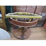 A Victorian mahogany console table, with marble top and single acanthus carved cabriole leg and