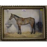 •Dorothy Margaret and Elizabeth May Alderson 'Leicester' - racehorse in stables Watercolour,