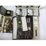 A collection of men's wristwatches to include Zurich sports Swatch, etc together with a small box of