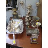 A collection of miscellaneous silver plate