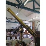 A 3 inch brass astronomical telescope by Thomas Armstrong & Brother (Manchester & Liverpool) no.