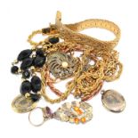 A small collection of costume jewellery