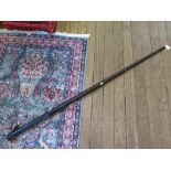 A Burroughs and Watts snooker cue, 148cm long, in metal case