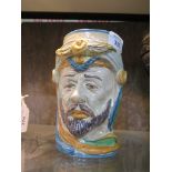 A vase modelled as an Arab's head, 17cm high