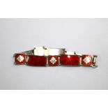 A Norwegian silver and enamel bracelet by David Andersen