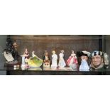 Royal Doulton figures: Dick Turpin HN3272, Florence Nightingale HN3144, Darling HN4140, all