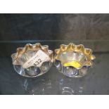 A pair of Victorian silver salts