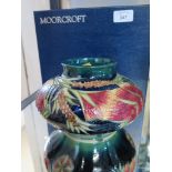 A Moorcroft 'Malahide' pattern squat vase, limited edition for James Macintyre 193/200 signed by
