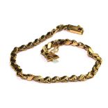 A 14 carat gold bracelet