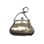 Lady's Edwardian silver purse of bombe form
