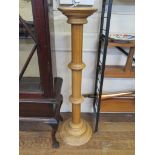 A fluted and turned jardiniere stand 98cm high