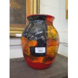 A Poole Pottery Gemstone pattern vase, 25cm high